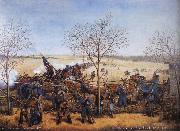Samuel J.Reader The Battle of the Blue October 22.1864 France oil painting artist